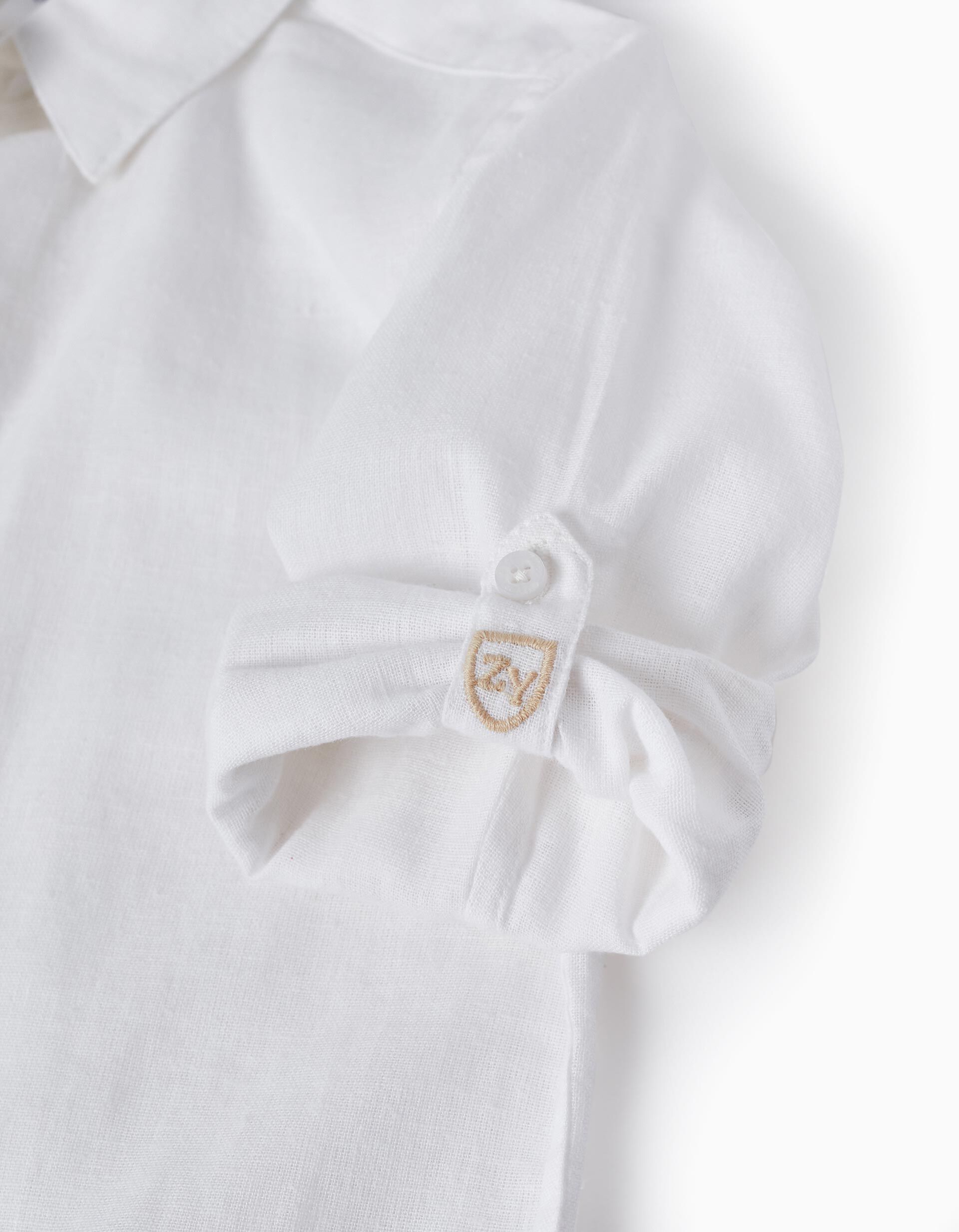 Comprar Online Camisa de Manga Comprida Cl&aacute;ssica para Menino, Branco