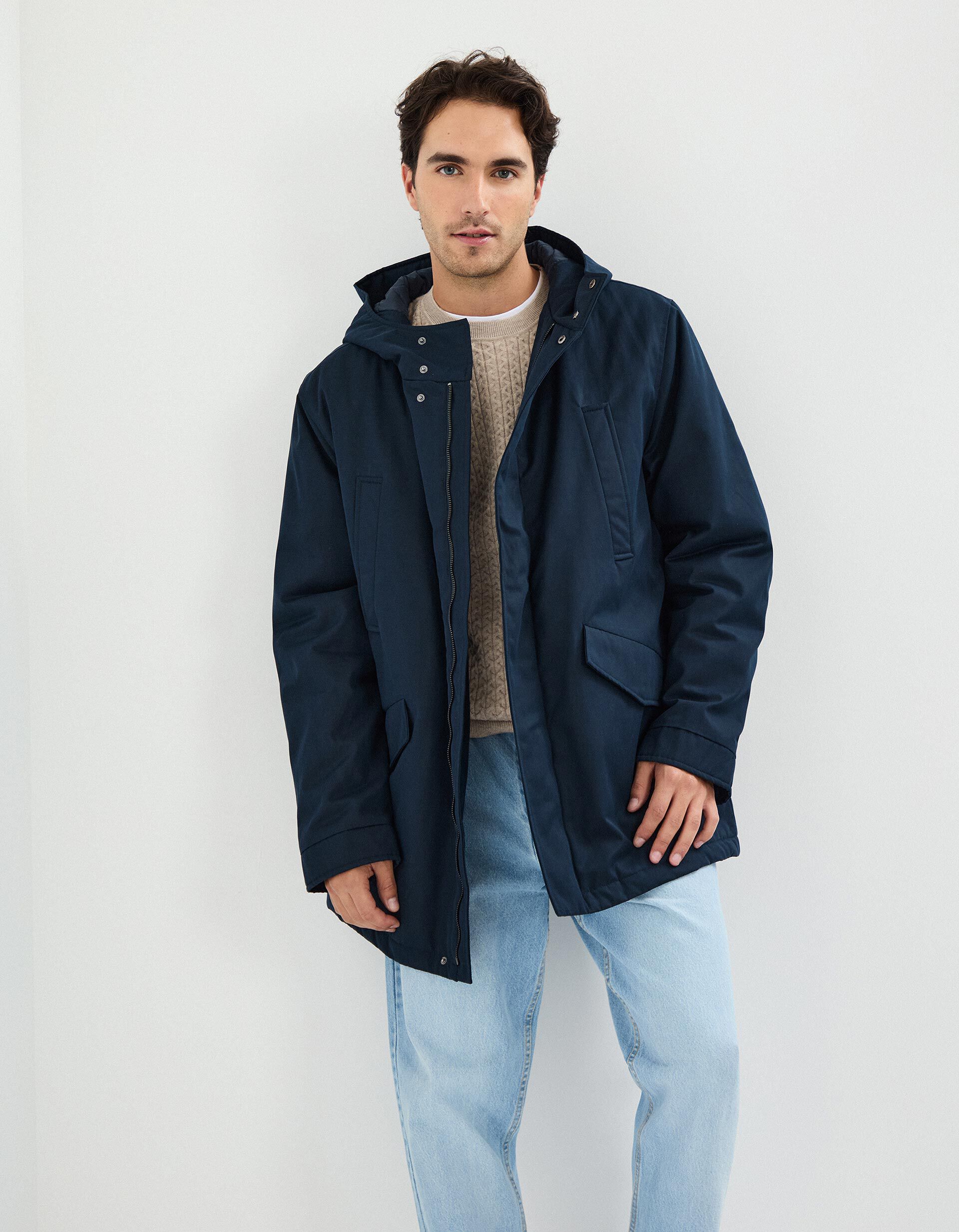 Comprar Online Parka com Capuz, Homem, Azul Escuro