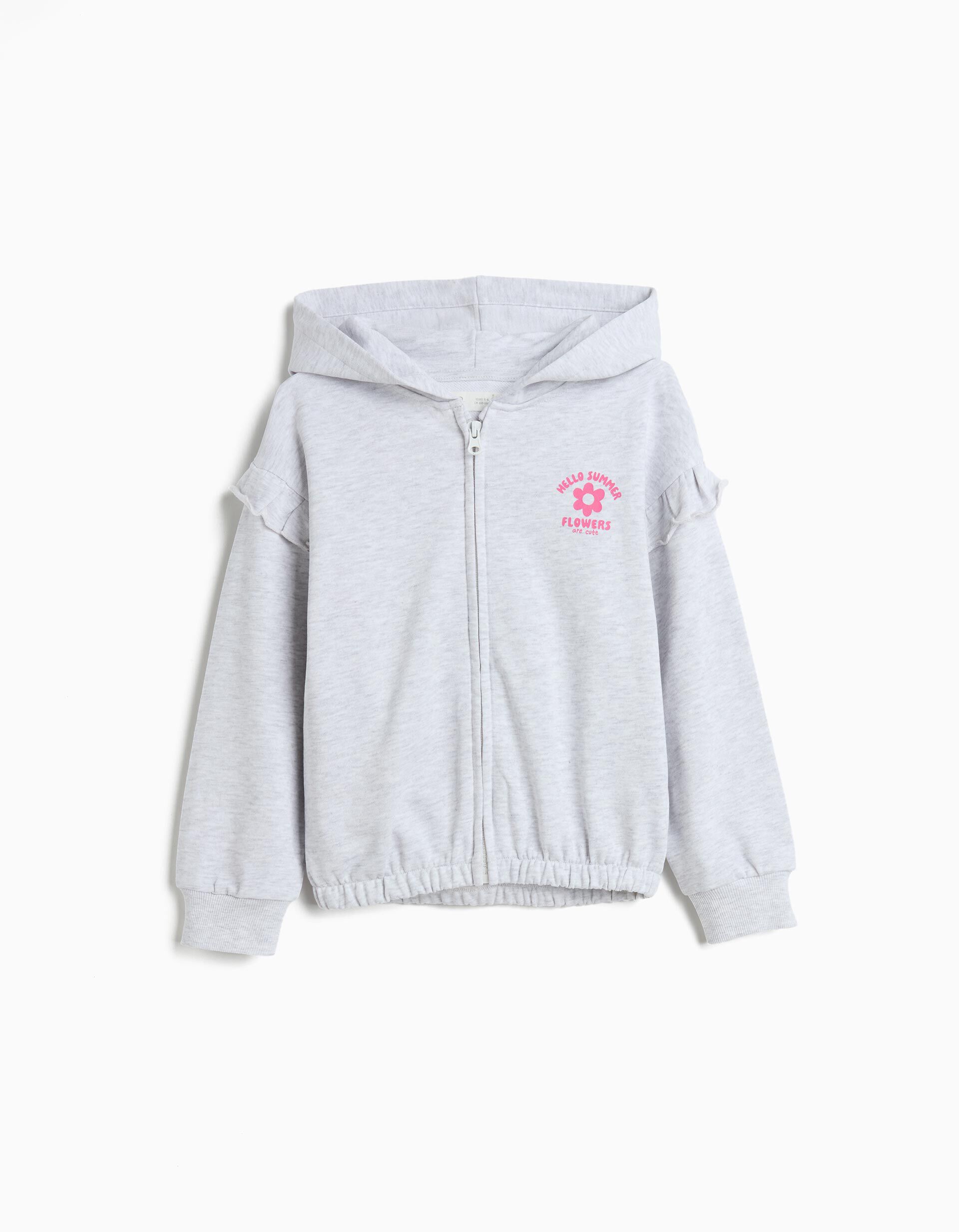 Comprar Online Casaco de Felpa com Capuz, Menina, Cinzento Claro