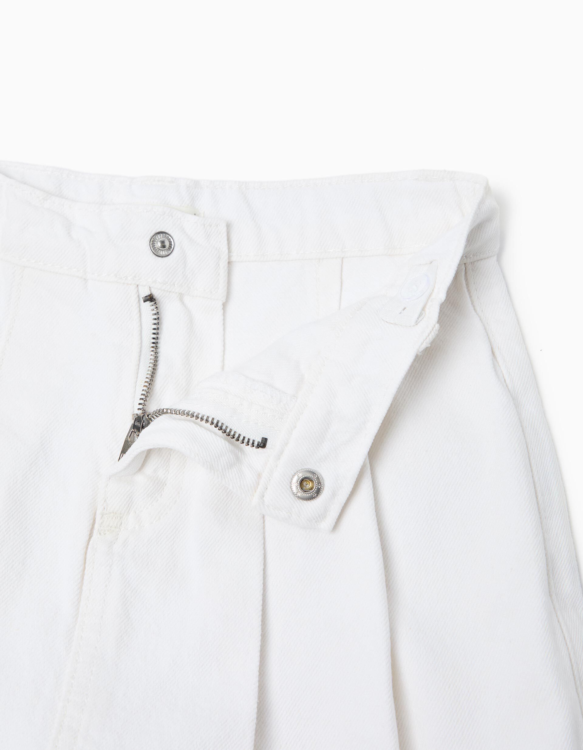 Comprar Online Saia-cal&ccedil;&atilde;o de Ganga, Menina, Branco