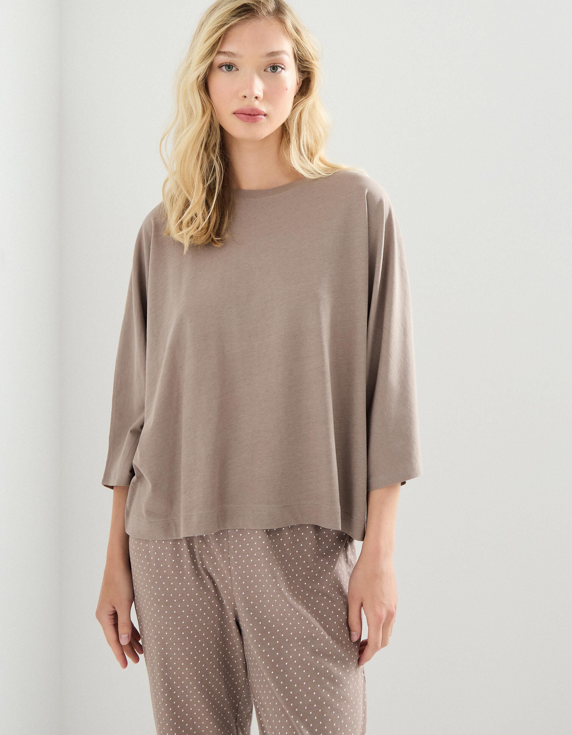 Comprar Online Pijama com Bolinhas, Mulher, Cinzento