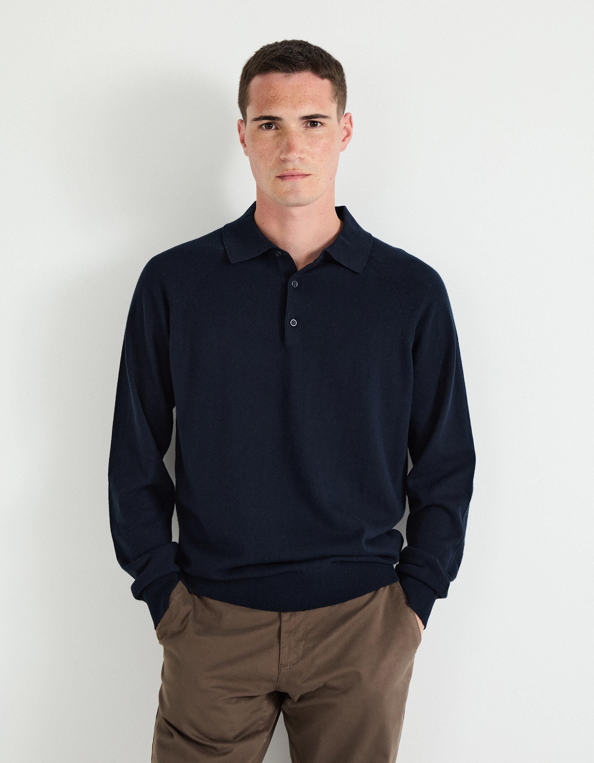Comprar Online Polo com Caxemira, Homem, Azul