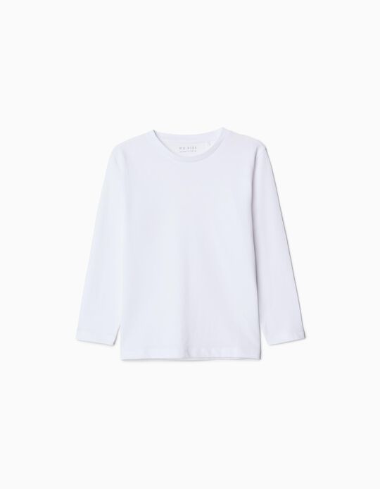Comprar Online T-shirt de Manga Comprida, Menino, Branco