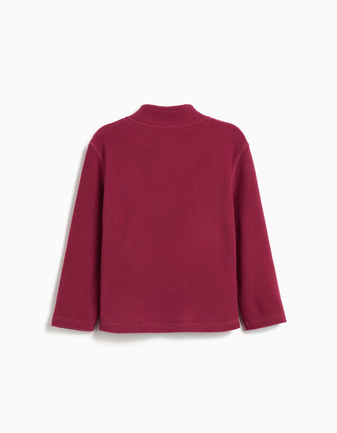 Camisola Polar com Fecho, Menina, Vermelho Escuro 