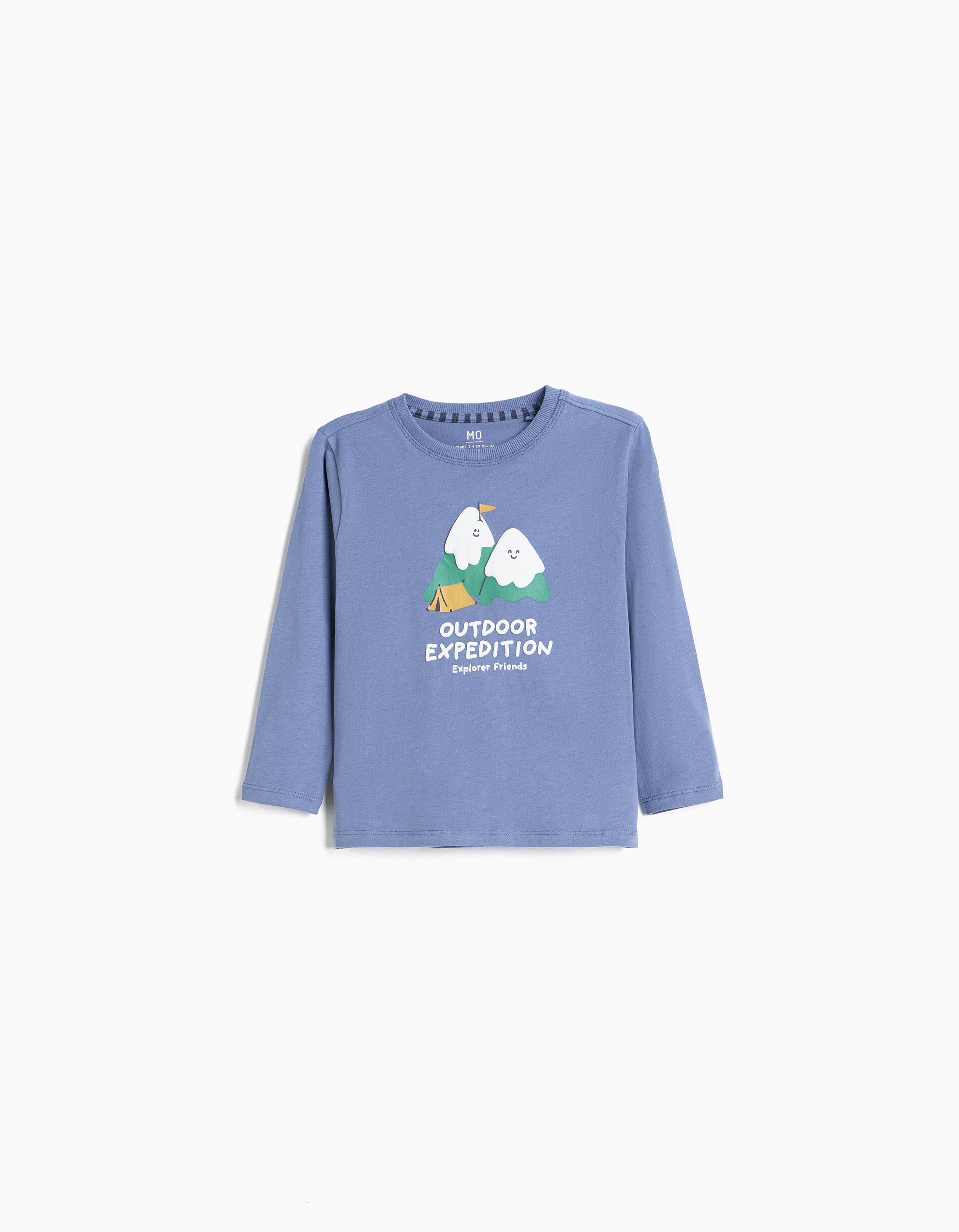 Comprar Online T-shirt Manga Comprida, Menino, Azul
