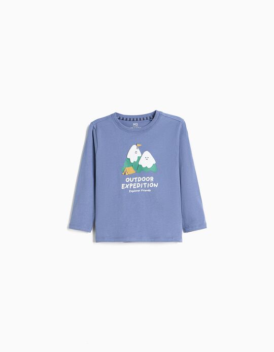 Comprar Online T-shirt Manga Comprida, Menino, Azul