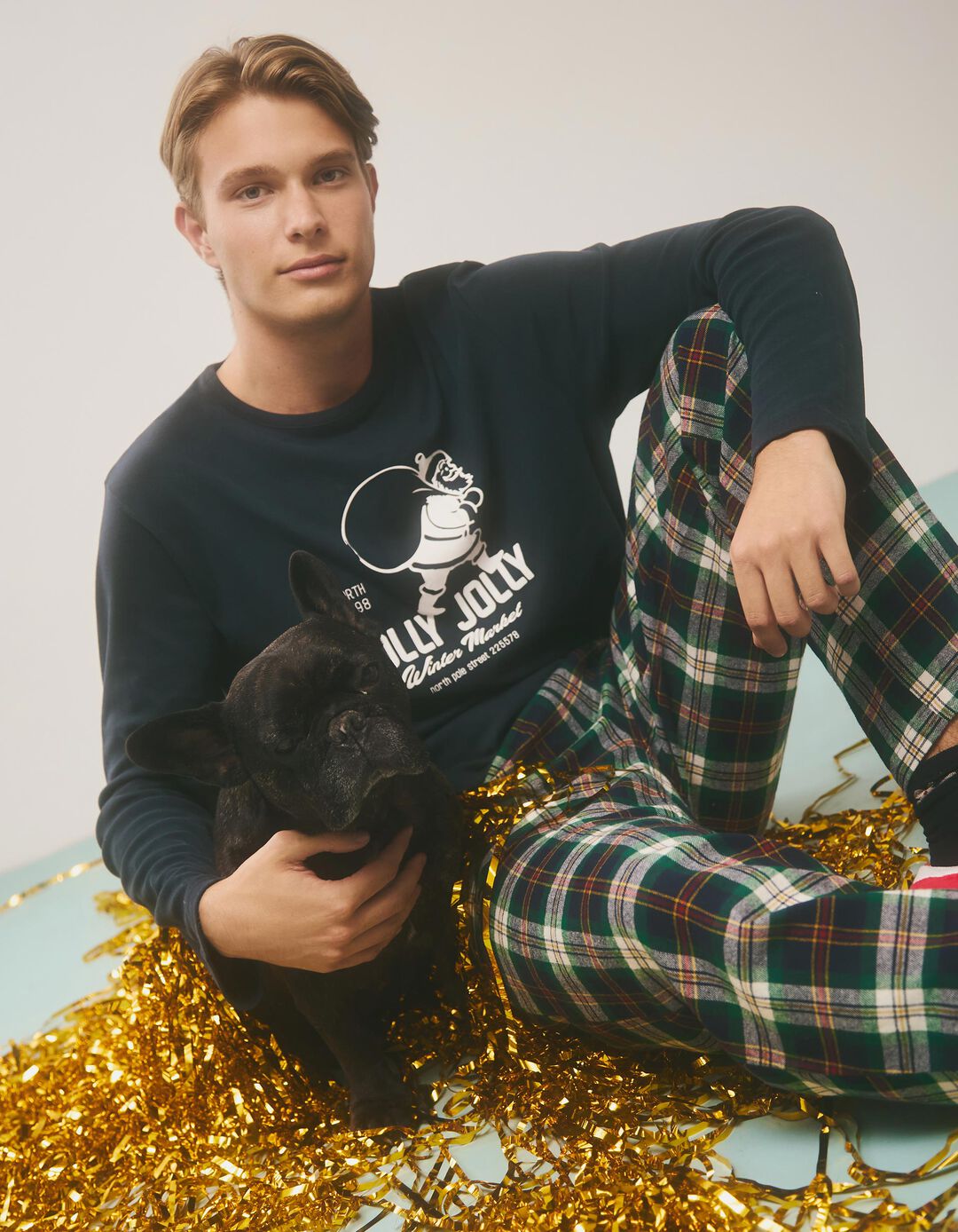 Pijama de Natal, Homem, Azul Escuro