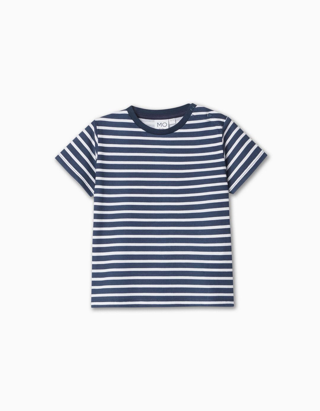T-shirt Riscas Premium, Bebé Menino, Azul Escuro