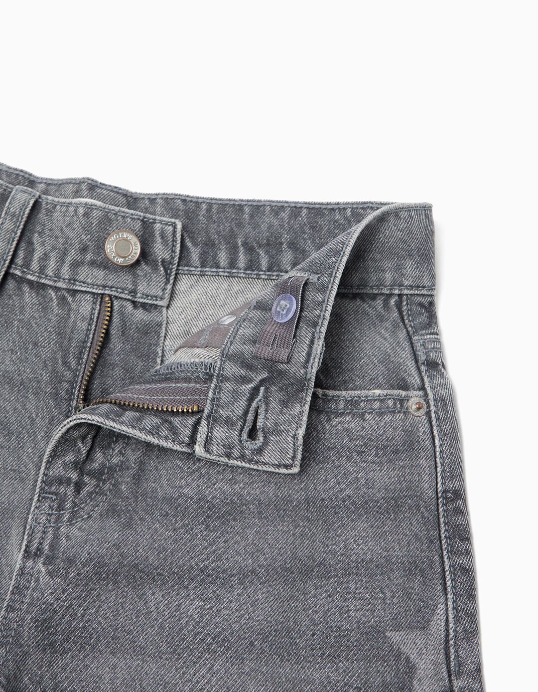 Cal&ccedil;as de Ganga 'Wide Leg' Estrelas, Menina, Cinzento