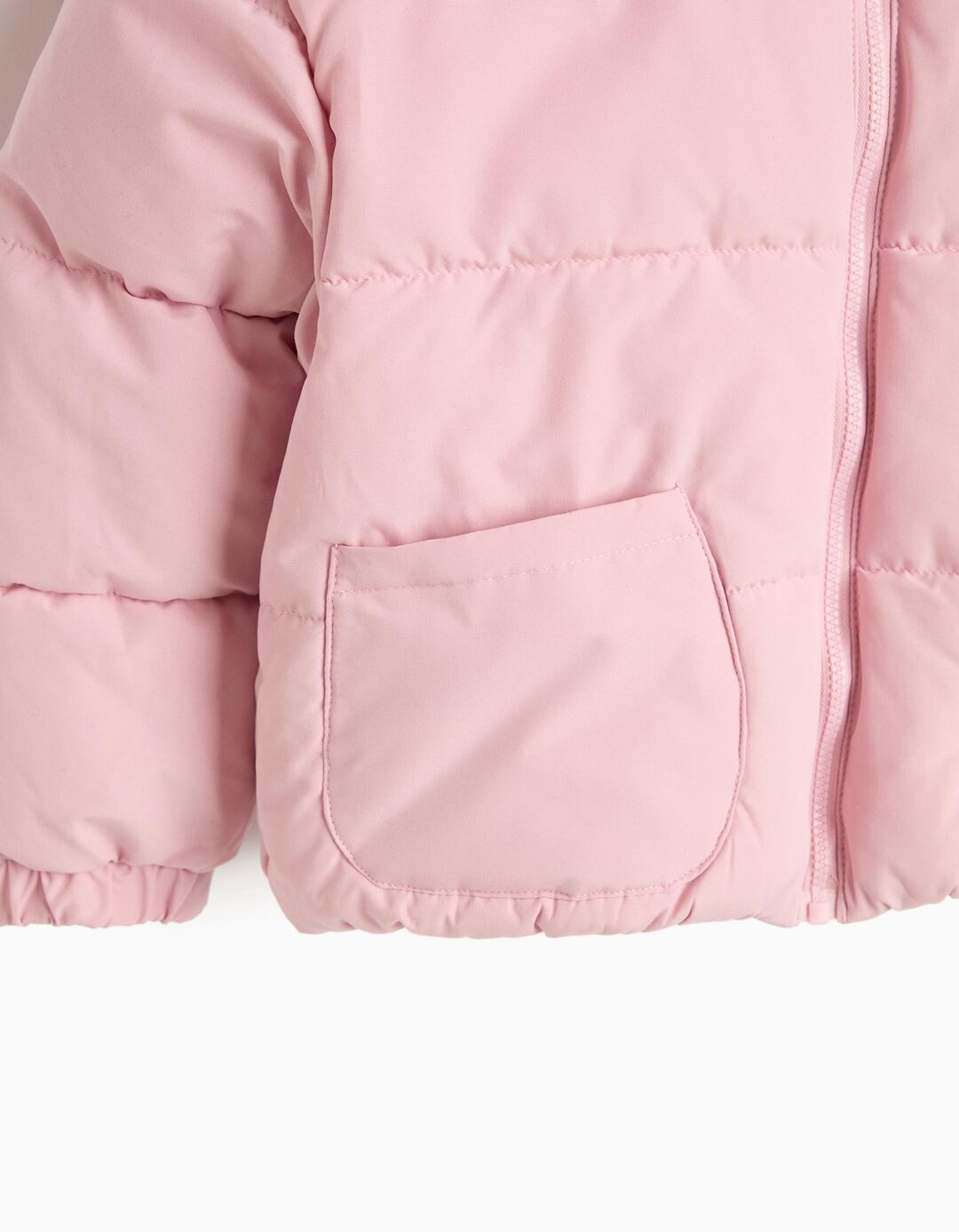 Casaco Acolchoado Com Capuz, Menina, Rosa
