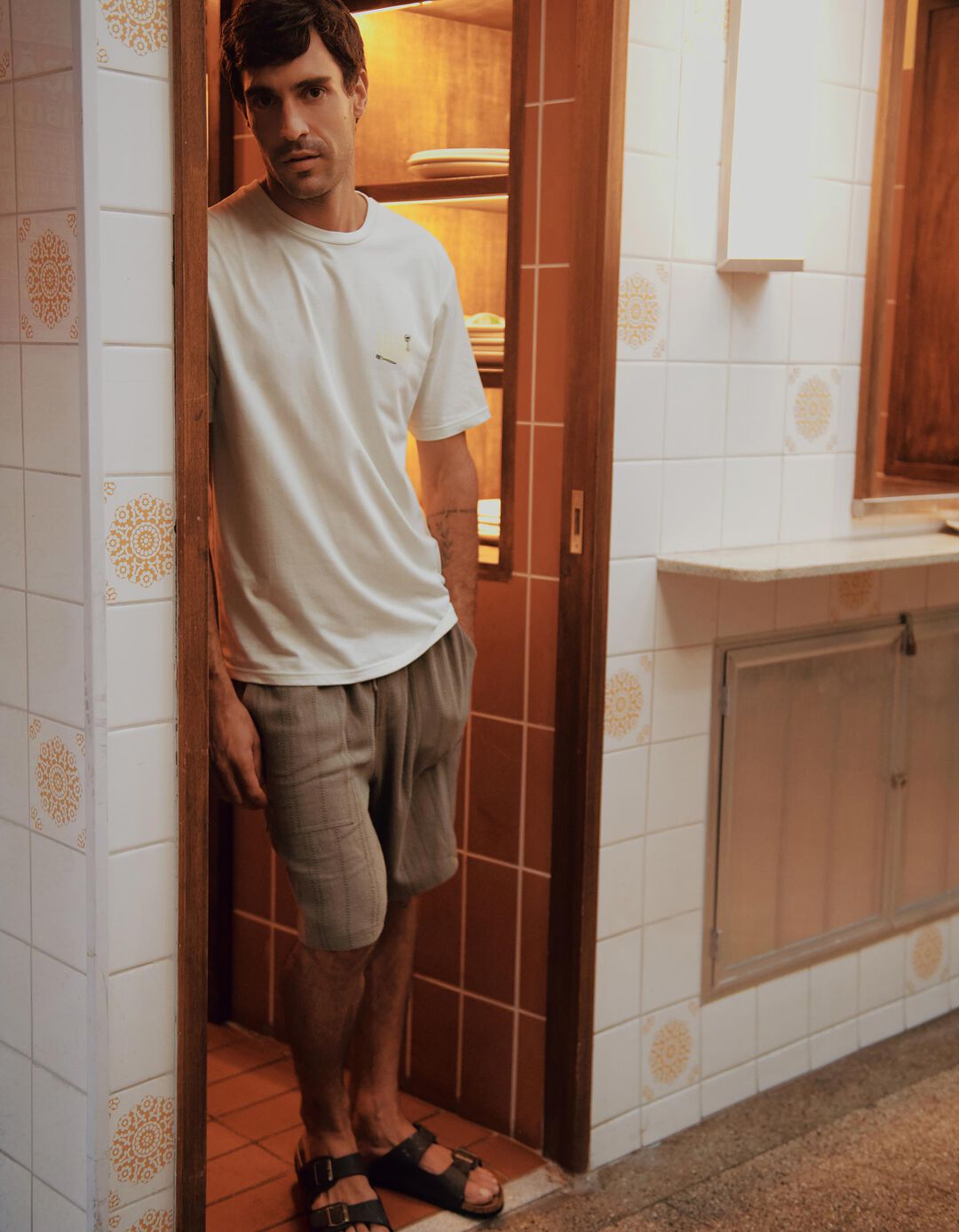 T-shirt Estampada, Homem, Verde &Aacute;gua