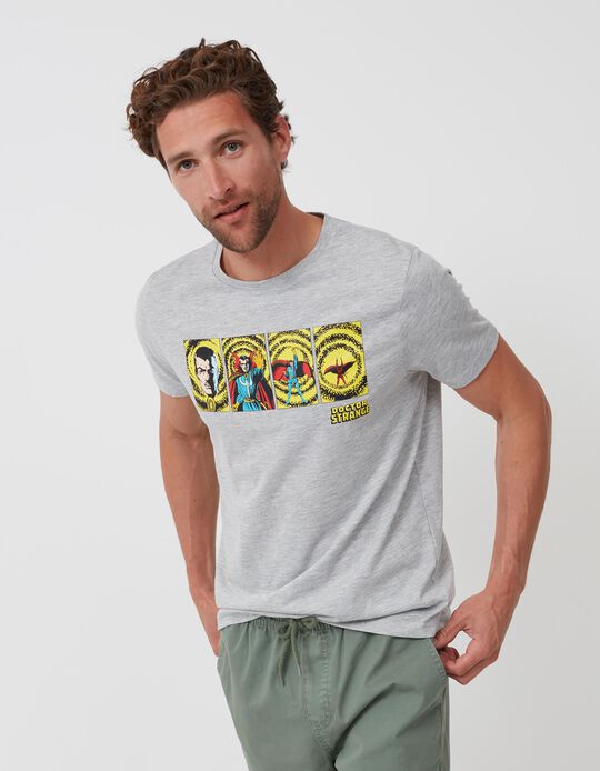 T-shirt 'Marvel', Homem, Cinzento