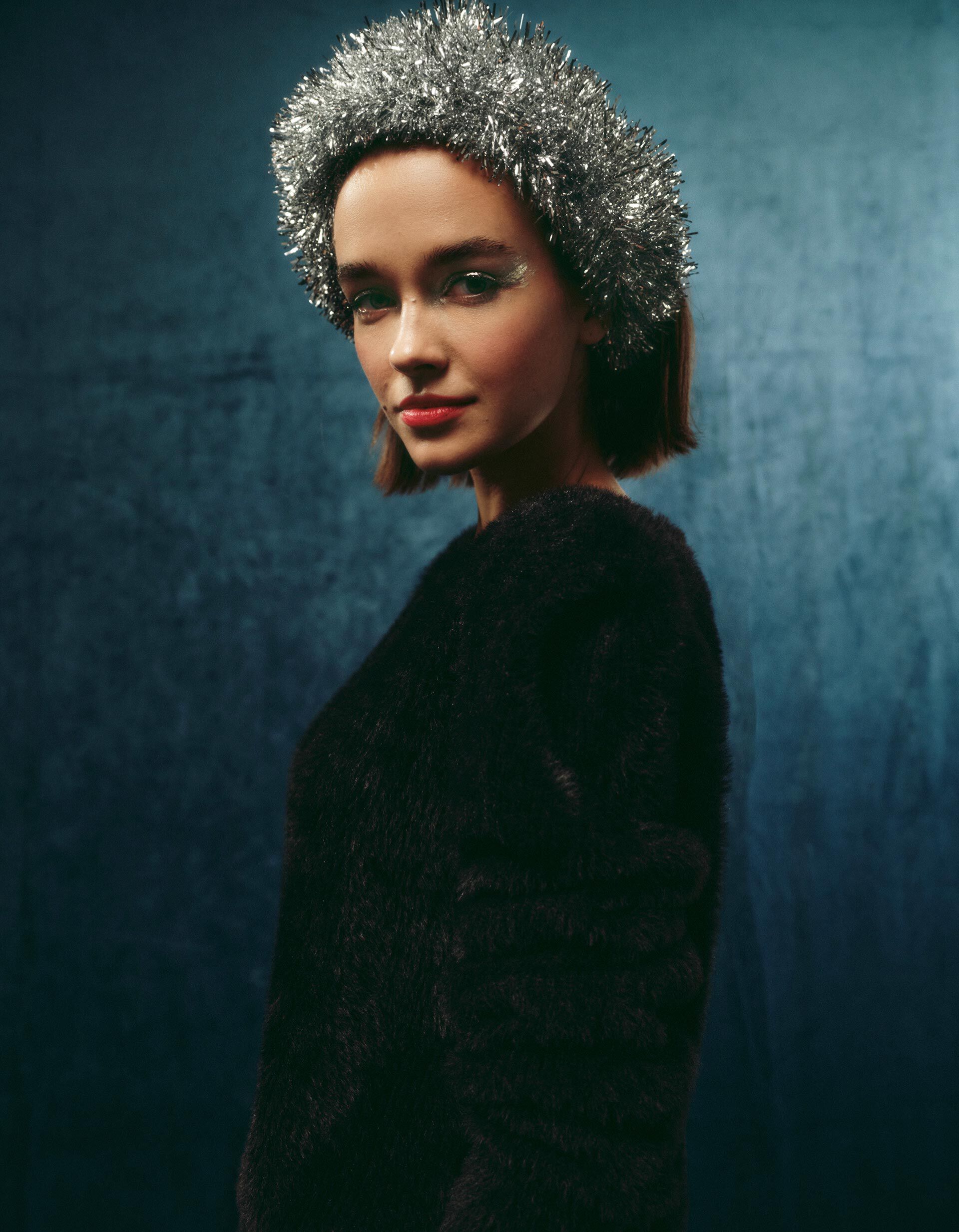 Comprar Online Camisola com Efeito de Pelo, Mulher, Preto