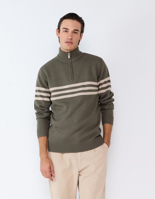 Comprar Online Sweater De Gola Alta, Homem, Verde Escuro