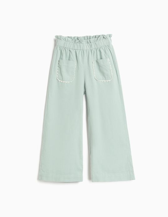 Comprar Online Cal&ccedil;as Culotte Em Bombazina, Menina, Verde Claro