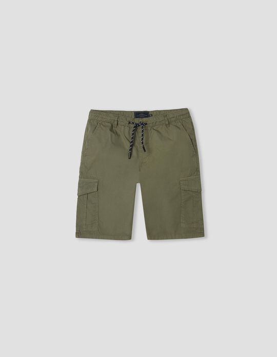 Cargo Shorts, Men, Dark Green