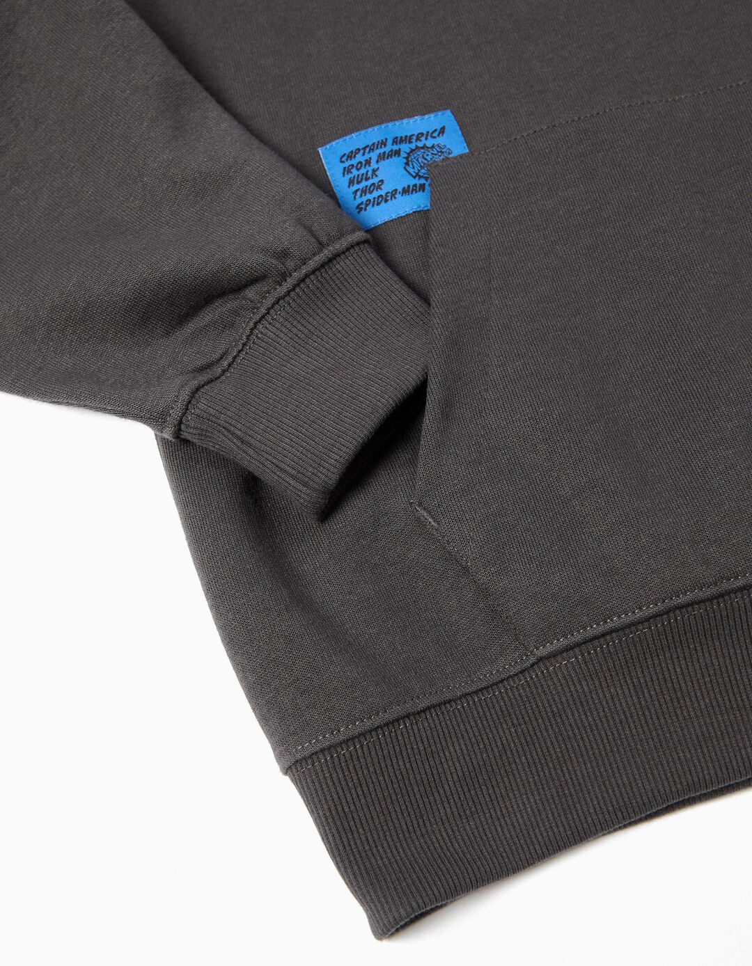 Sweatshirt de Felpa Capuz 'Marvel' ©Disney, Menino, Cinzento Escuro
