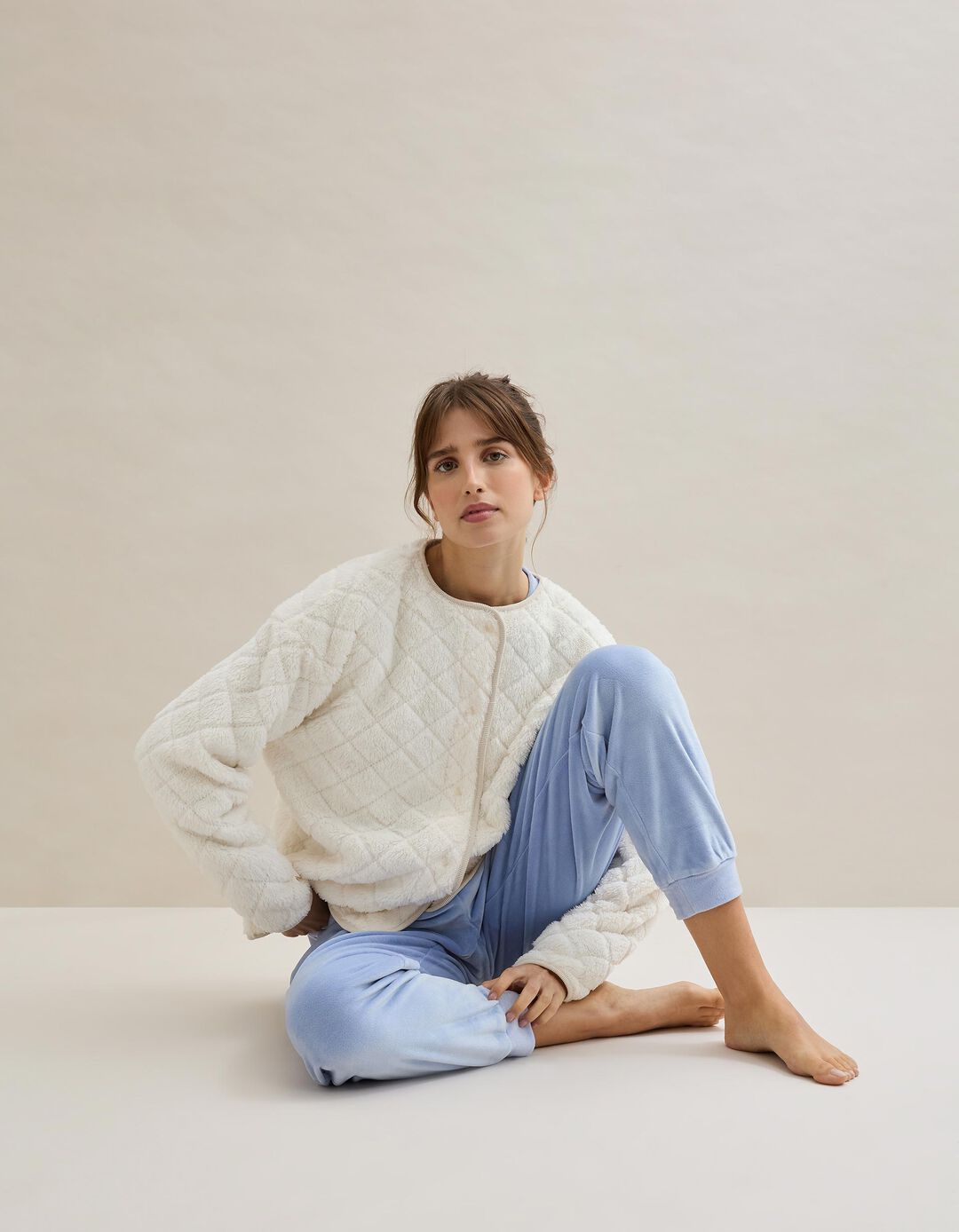 Casaco Sherpa, Mulher, Cru