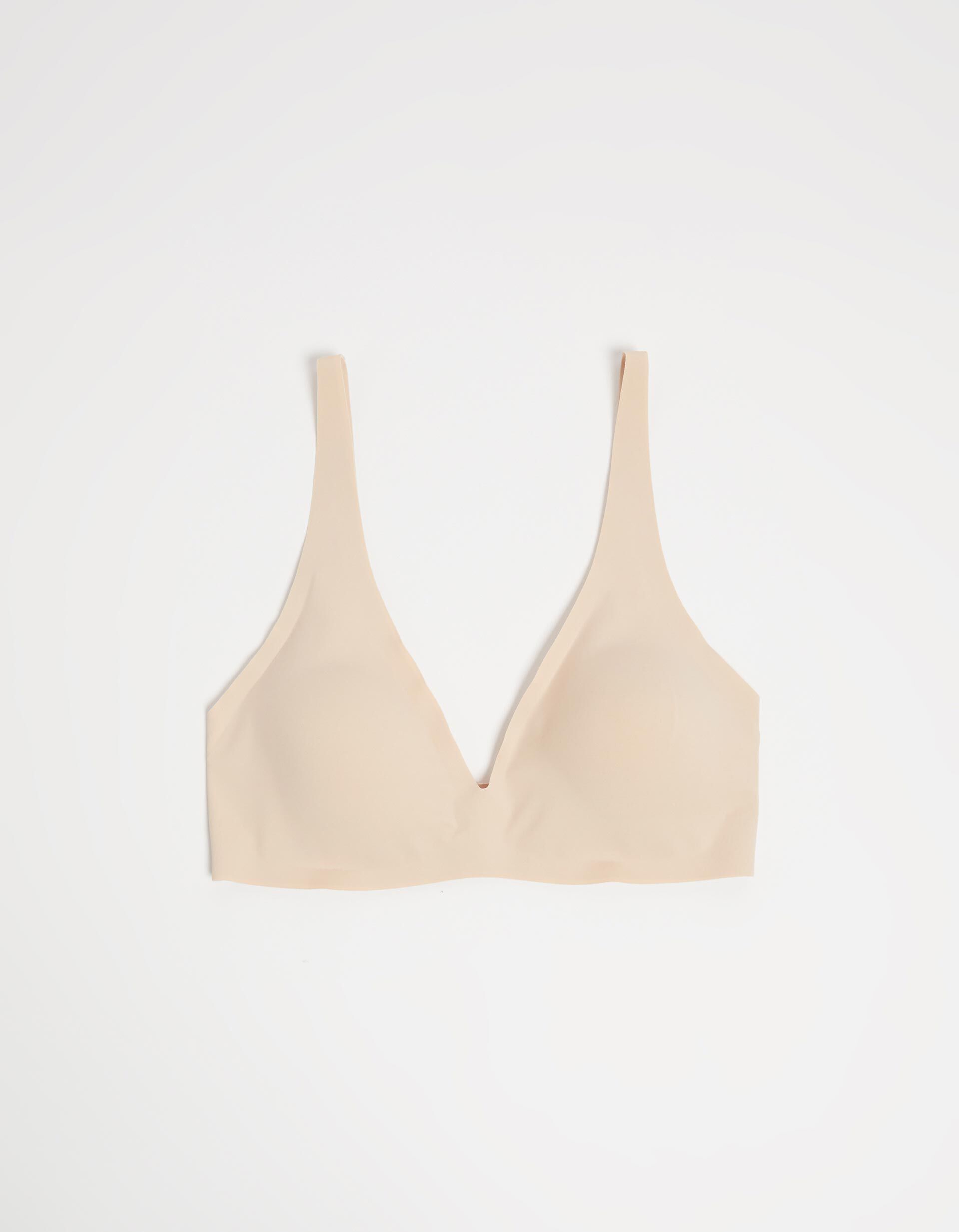 Soutien Costuras Invis&iacute;veis Cortado a Laser, Mulher, Bege Claro