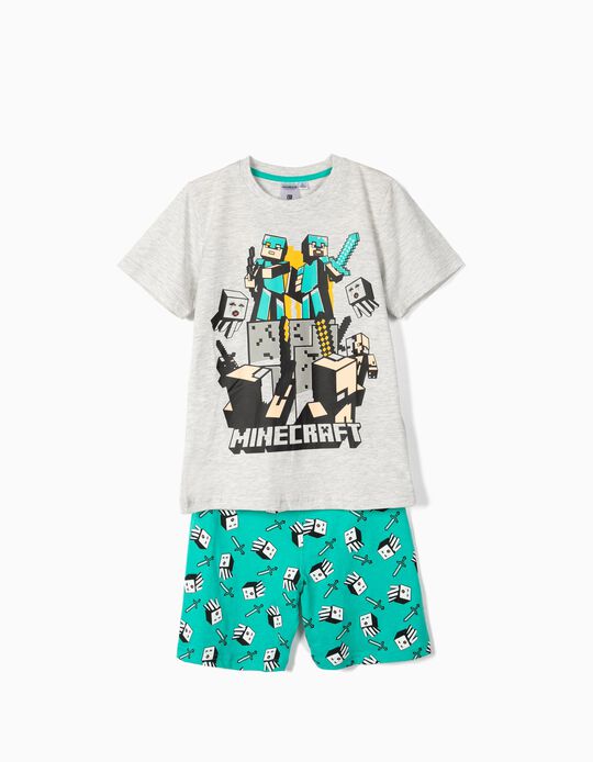 Pijama para Menino 'Minecraft', Cinza e Verde