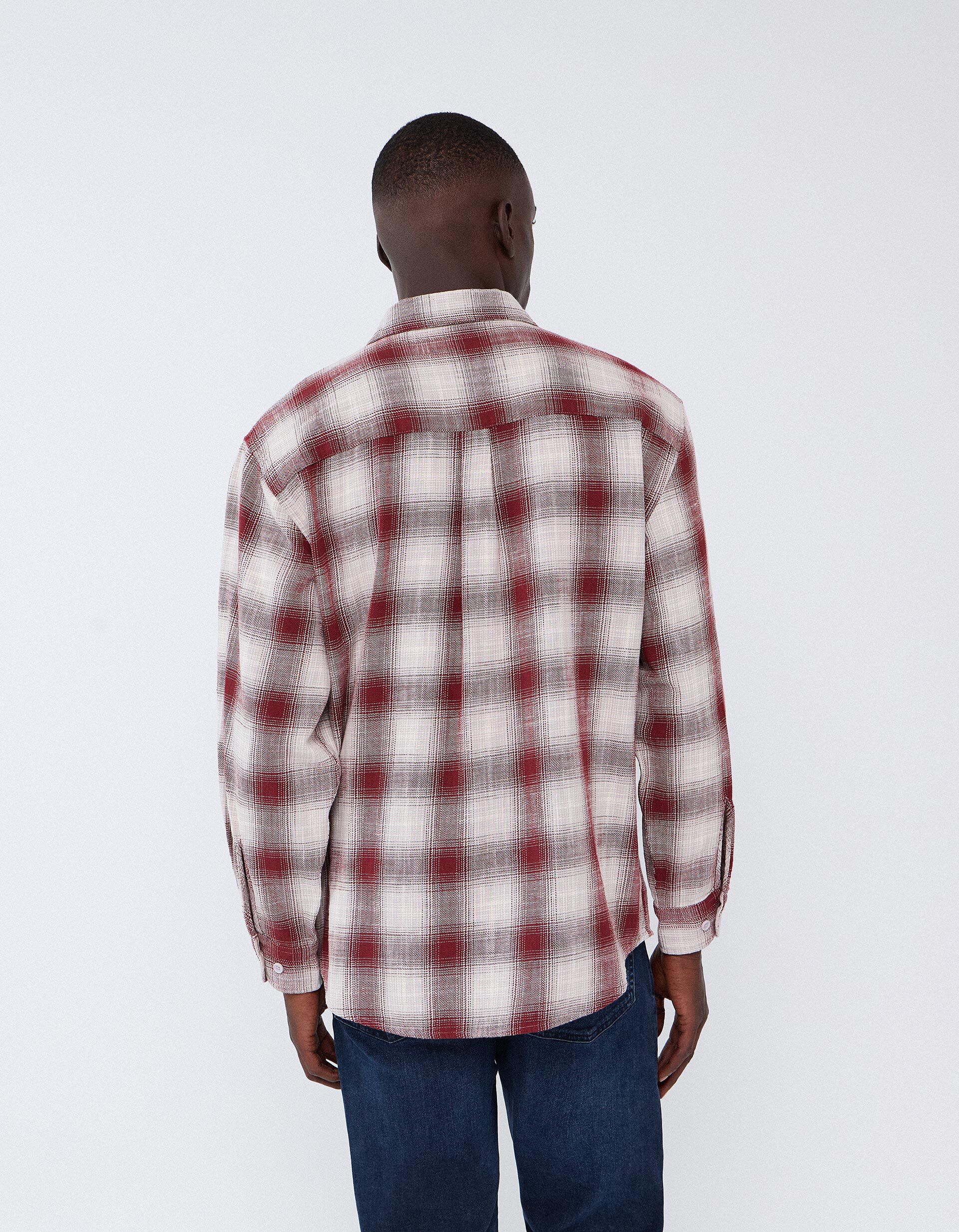 Comprar Online Camisa Aos Quadrados, Homem, Vermelho Escuro