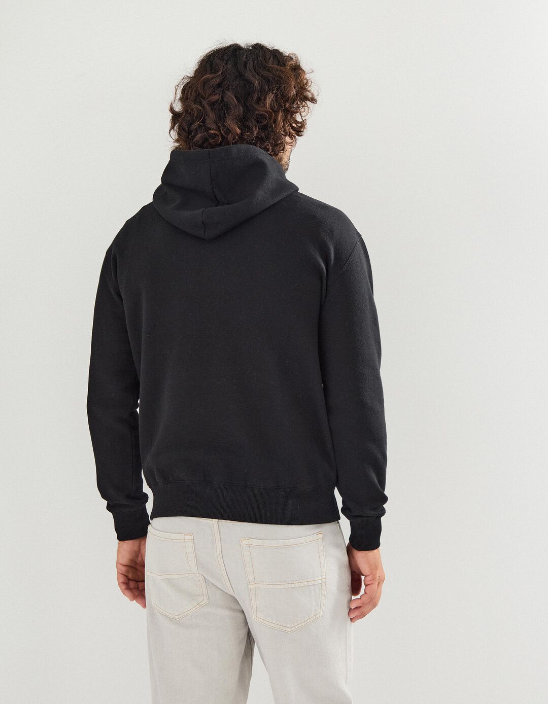 Sweatshirt com Capuz, Homem, Preto