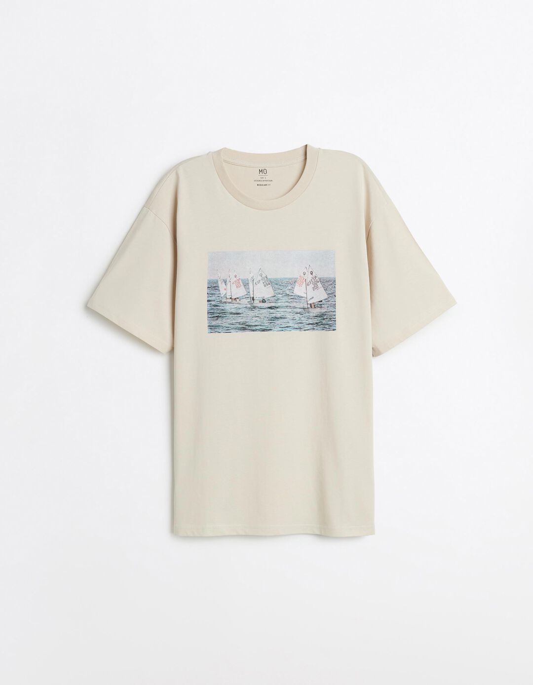 T-shirt Estampada, Homem, Cinzento Claro