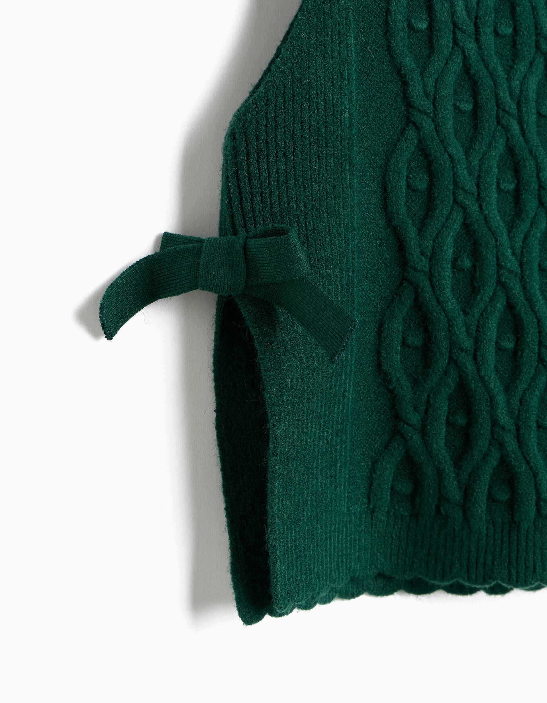 Comprar Online Colete De Malha, Menina, Verde Escuro