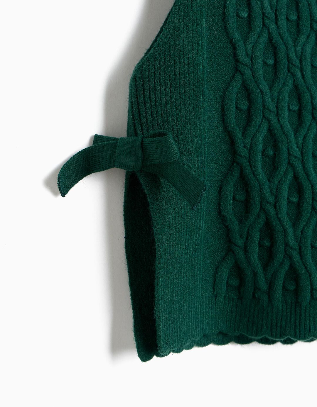 Colete De Malha, Menina, Verde Escuro
