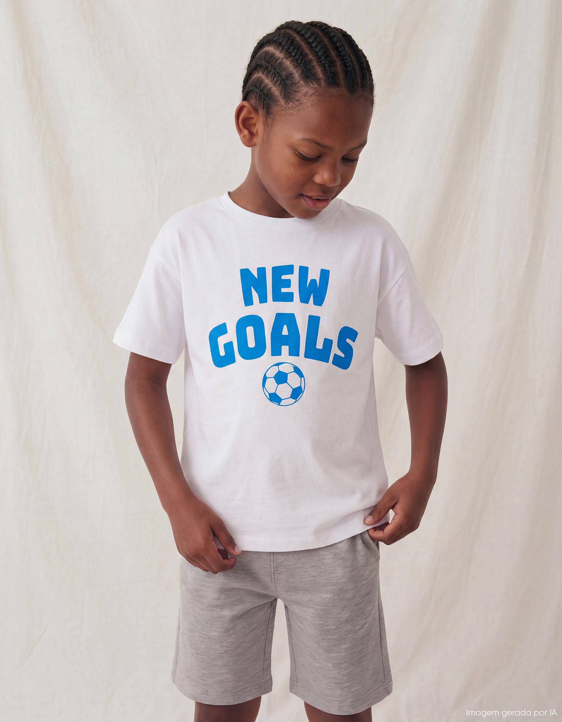 Comprar Online T-shirt Estampada, Menino, Branco