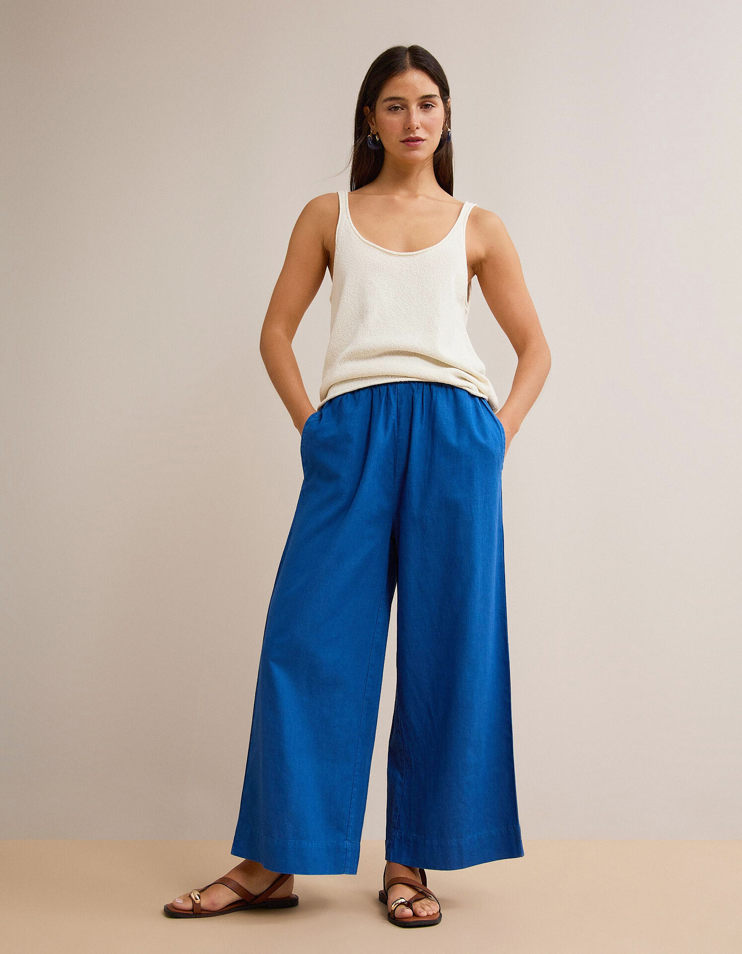 Comprar Online Top de Malha, Mulher, Bege Claro