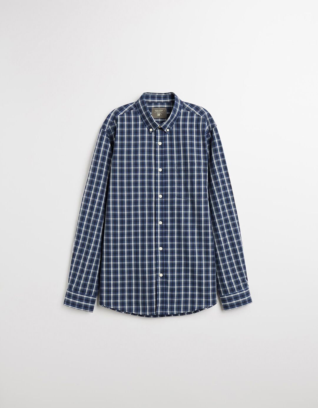 Camisa de Xadrez, Homem, Azul 