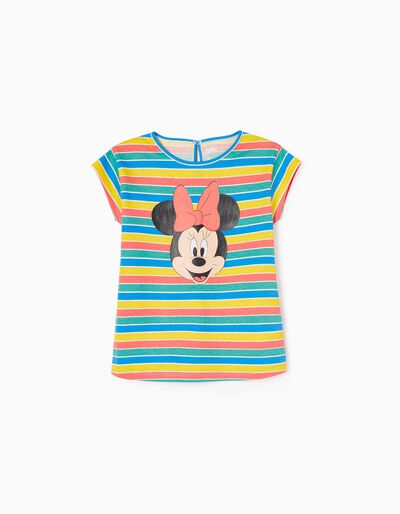 T-shirt de Algodão para Menina 'Minnie', Multicolor