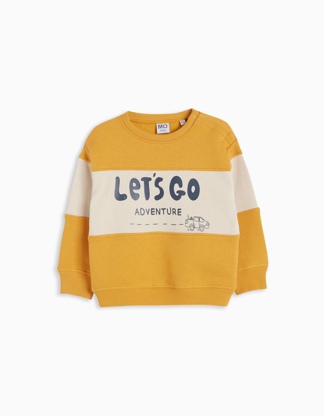 Fleece Sweatshirt, Baby Boy, Yellow