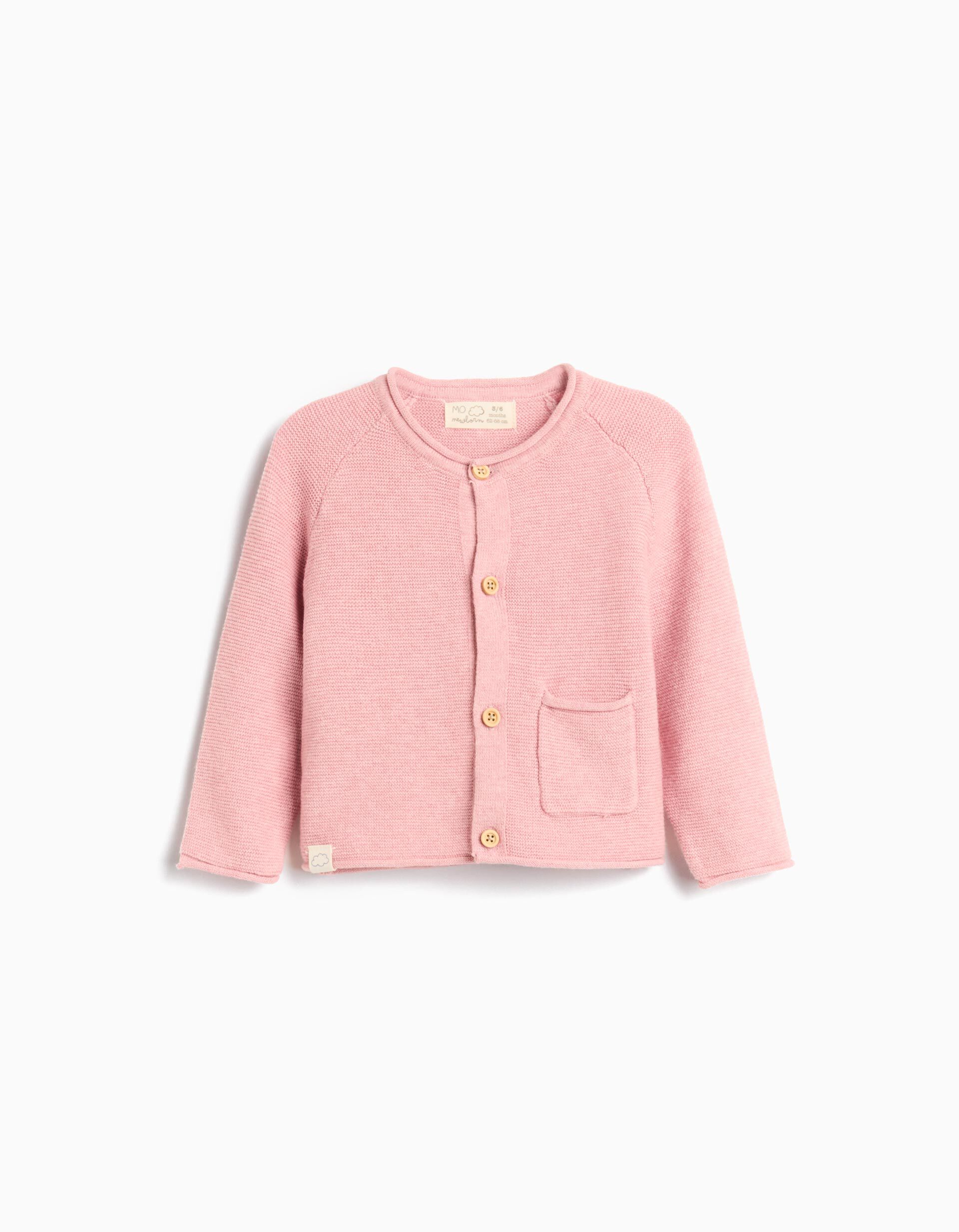 Comprar Online Casaco de Malha, Rec&eacute;m-Nascido, Rosa Claro