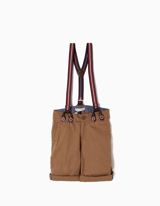 Camel Shorts with Braces