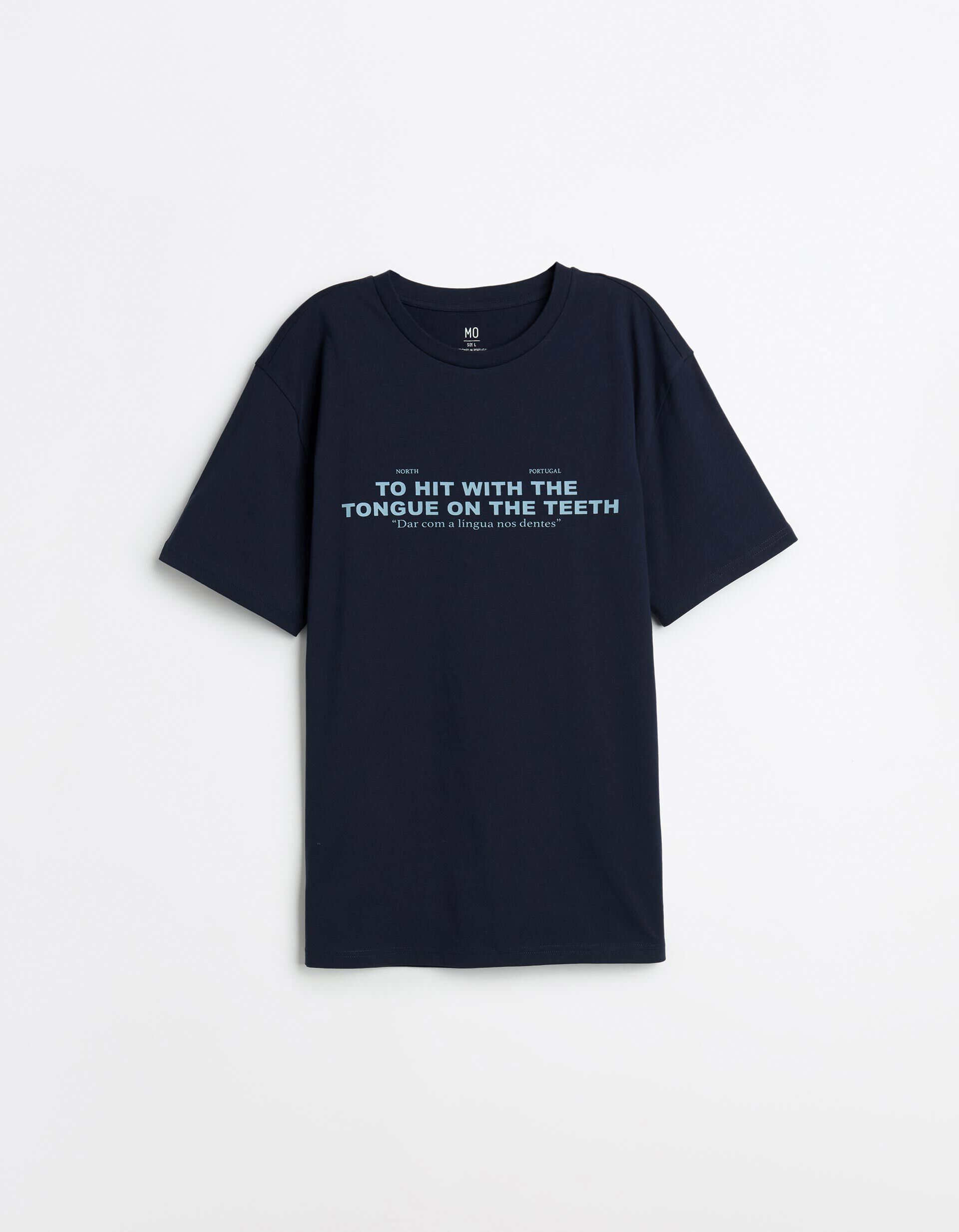 Comprar Online T-shirt Jersey Estampada, Homem, Azul Escuro