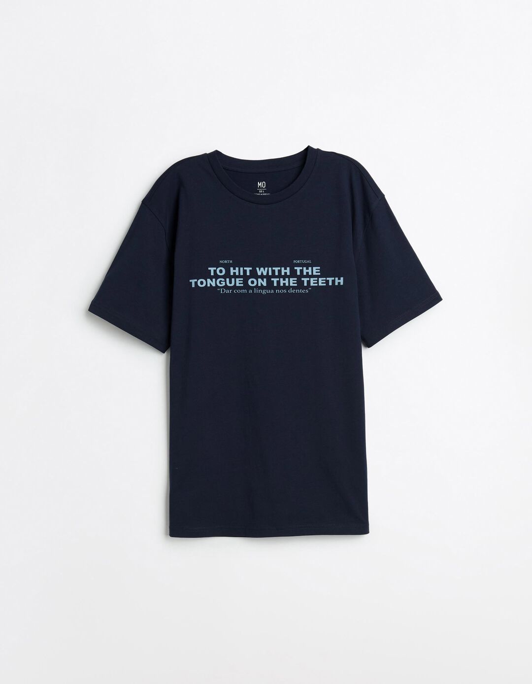 T-shirt Jersey Estampada, Homem, Azul Escuro