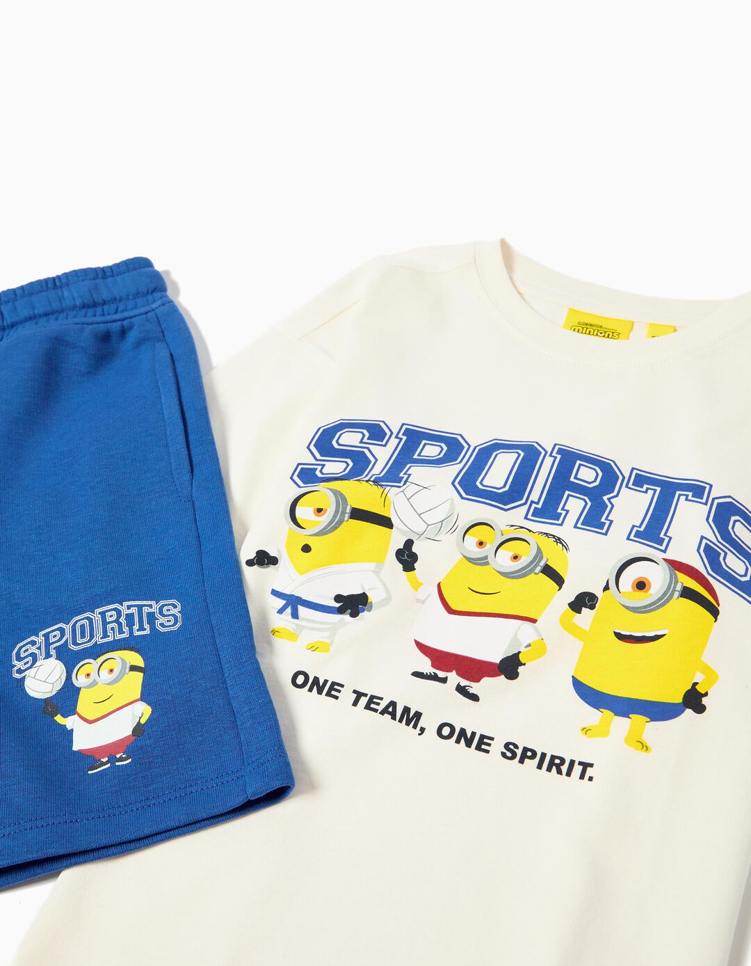 Conjunto T-shirt e Calções ''Minions', Menino, Azul Escuro