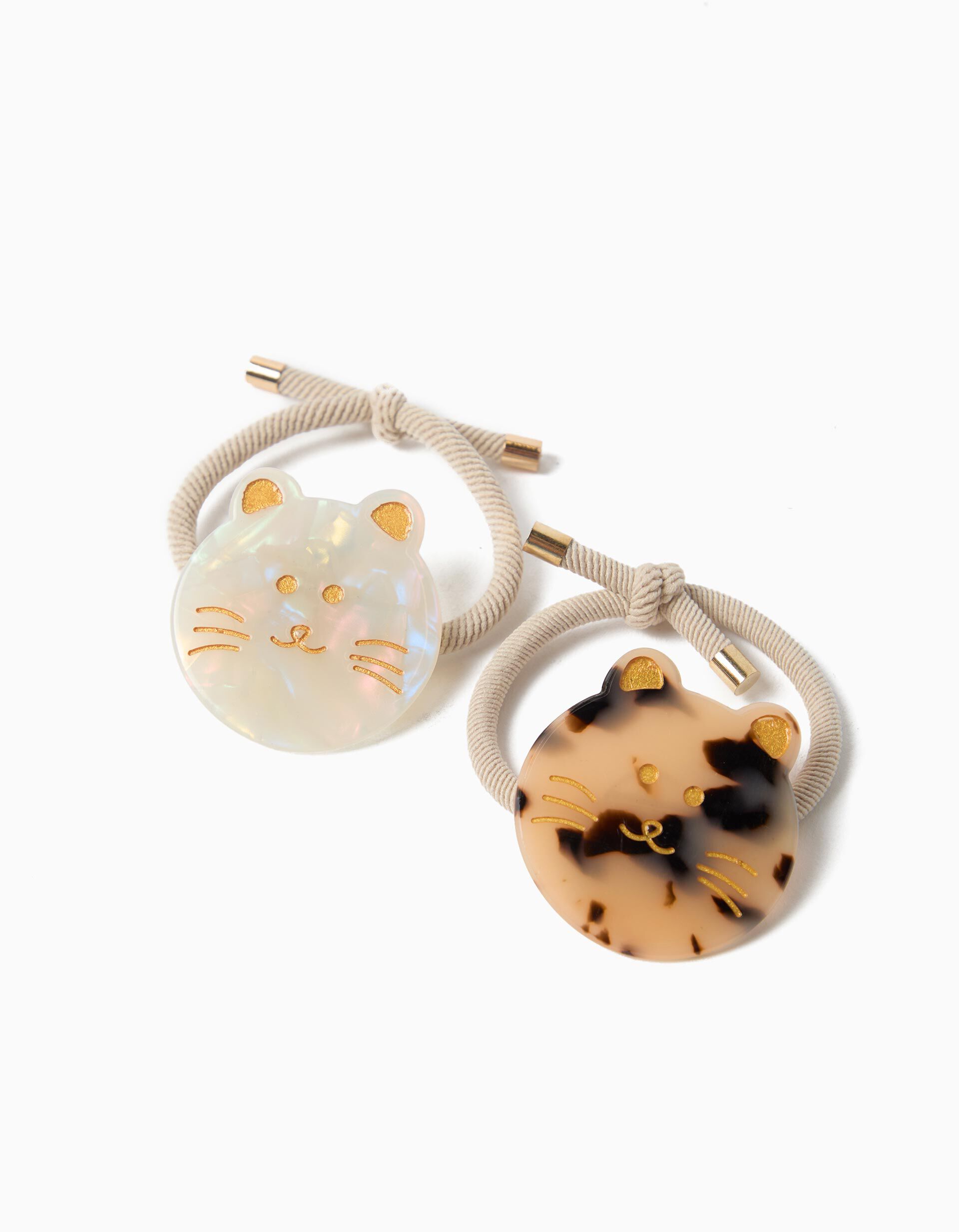 Comprar Online Pack 2 El&aacute;sticos Gato, Menina, Multicolor