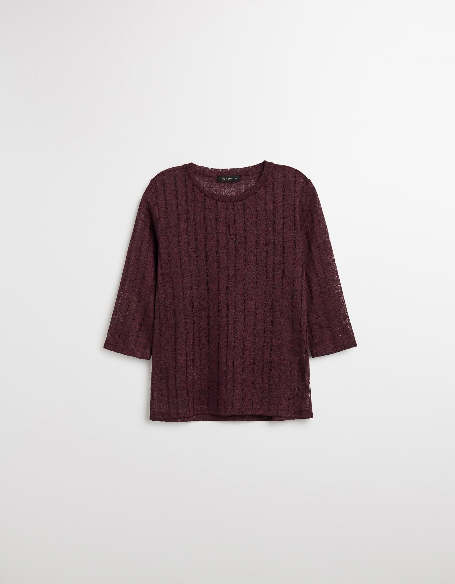 Comprar Online T-shirt em Malha, Mulher, Vermelho Escuro