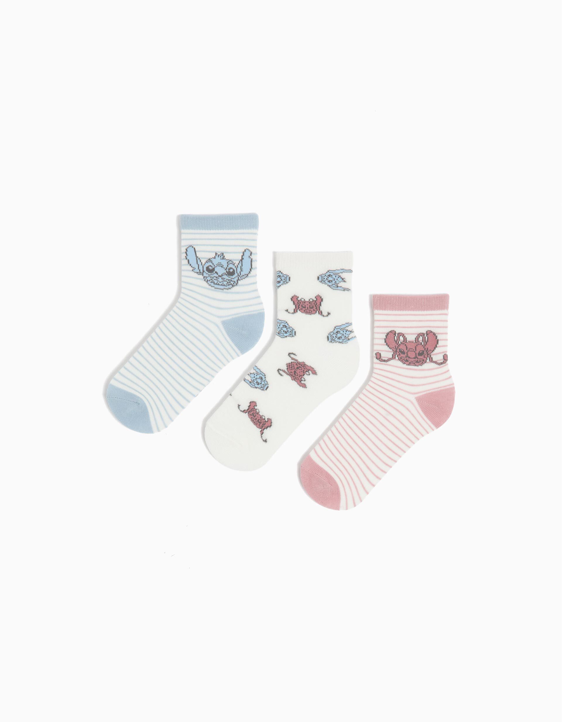 Comprar Online Pack 3 Pares de Meias 'Lilo e Stitch', Menina, Multicor 