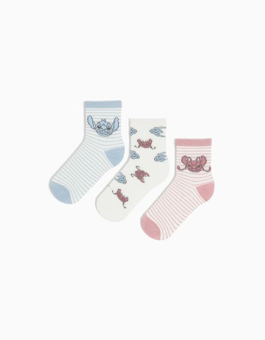 Comprar Online Pack 3 Pares de Meias 'Lilo e Stitch', Menina, Multicor 