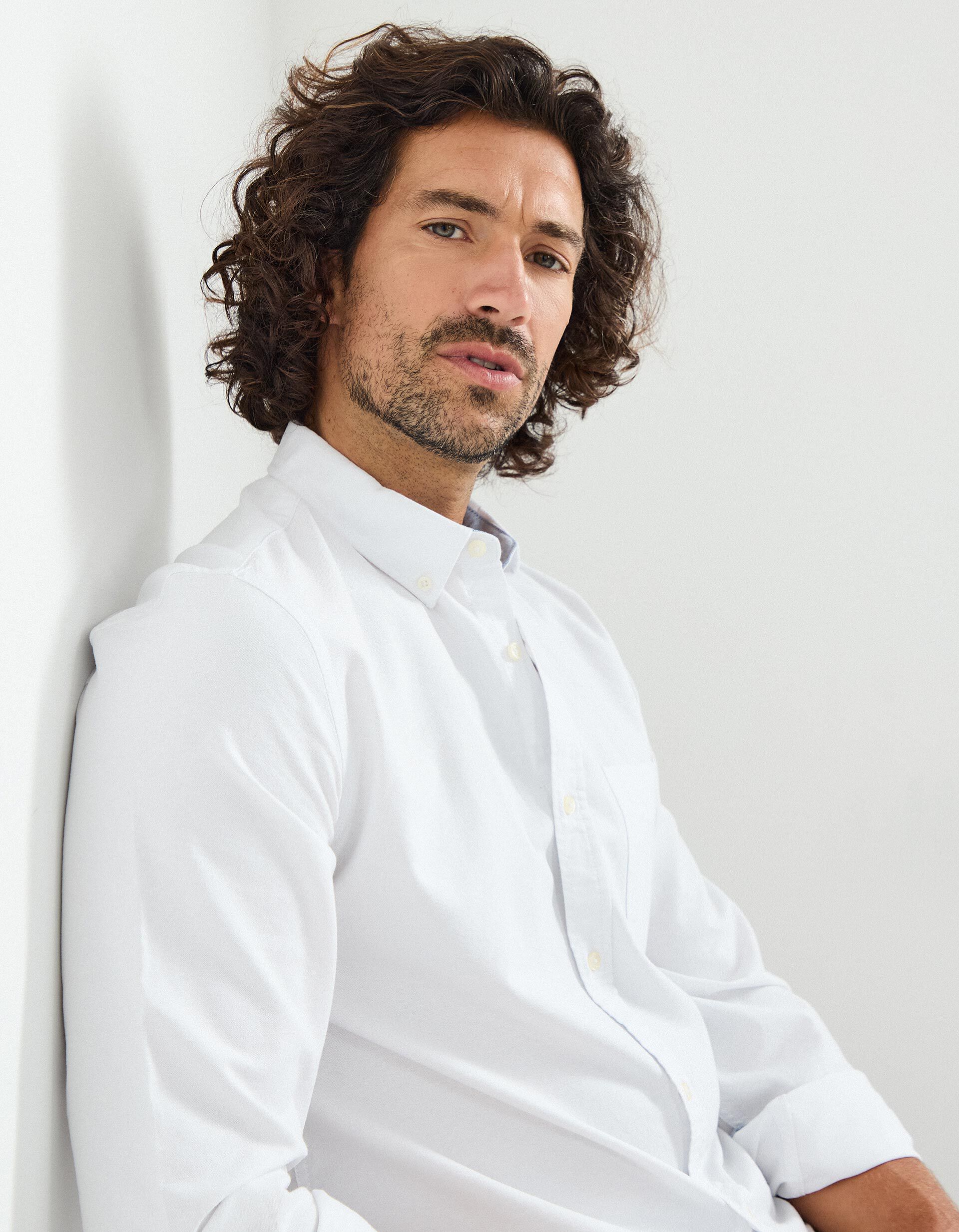 Comprar Online Camisa de Manga Comprida Oxford, Homem, Branco