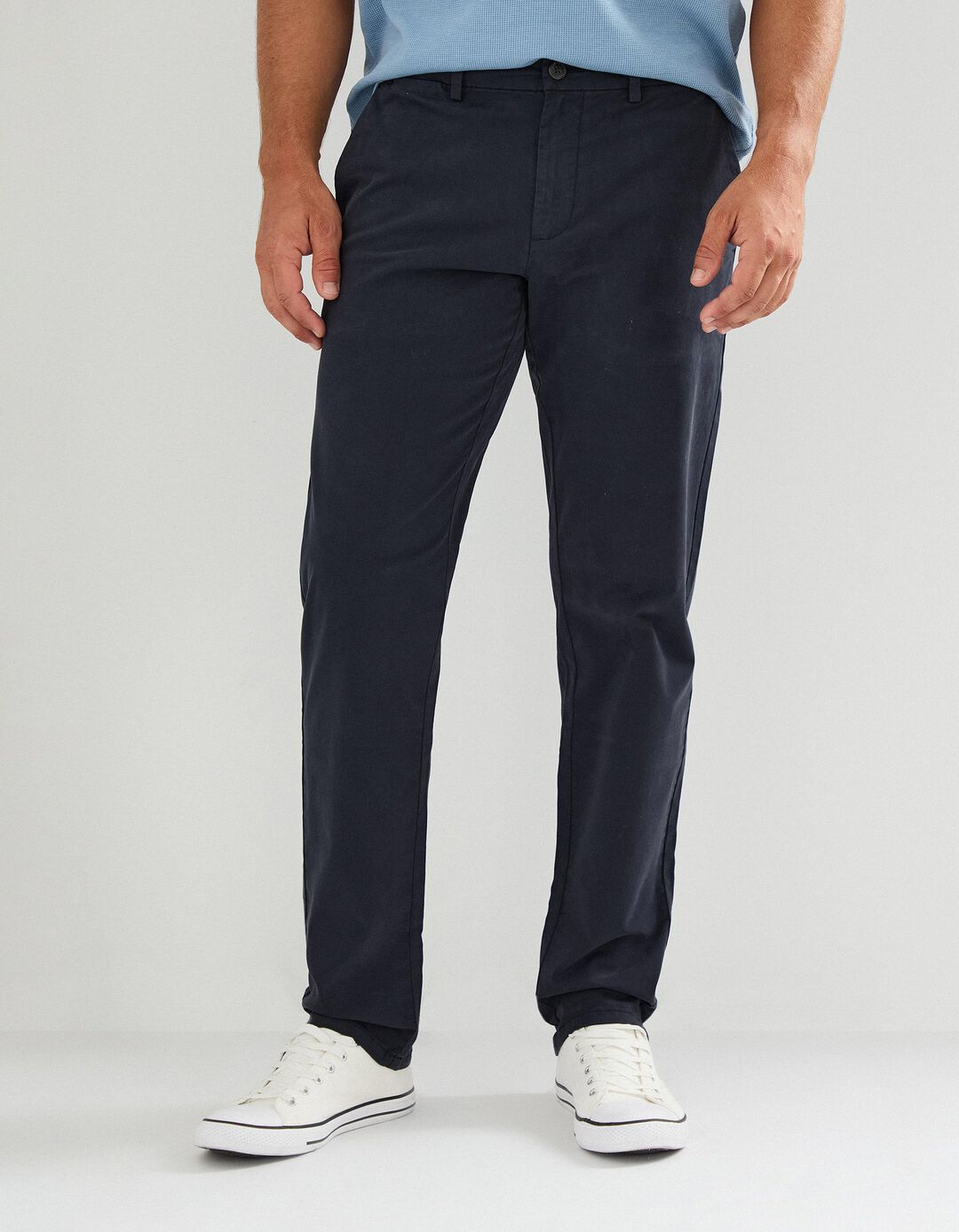 Calças Chino Slim, Homem, Azul Escuro
