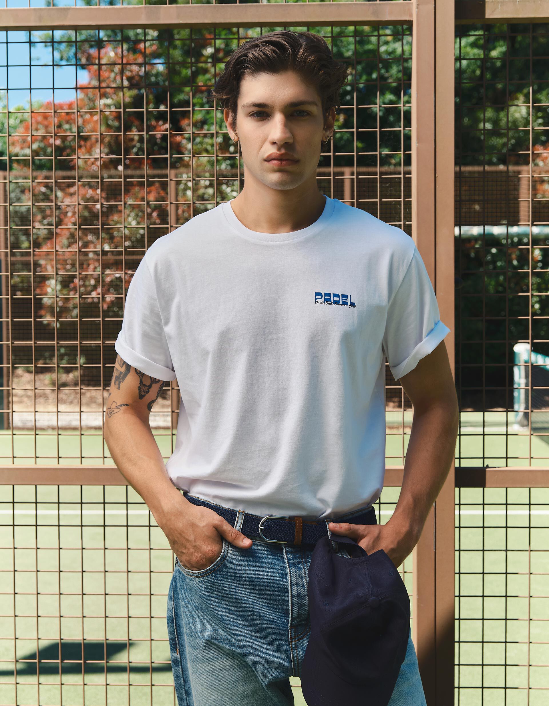 Comprar Online T-shirt Jersey Estampada, Homem, Branco