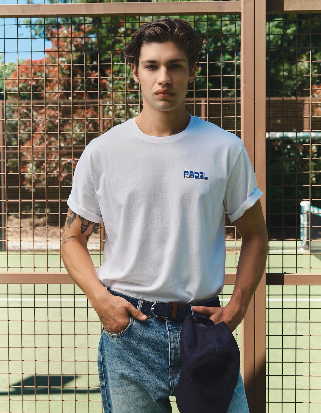 T-shirt Jersey Estampada, Homem, Branco