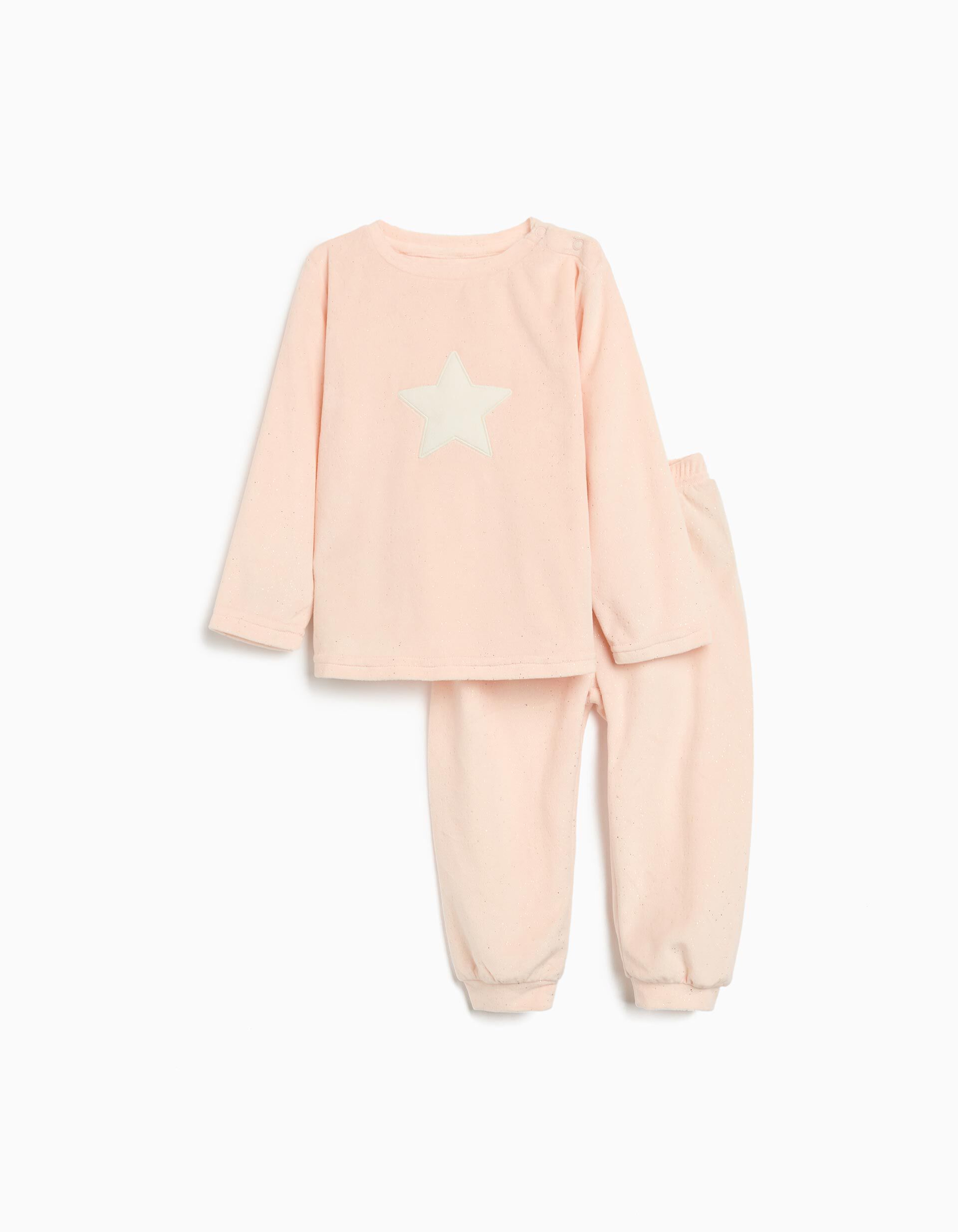 Comprar Online Pijama Veludo, Menina, Rosa Claro