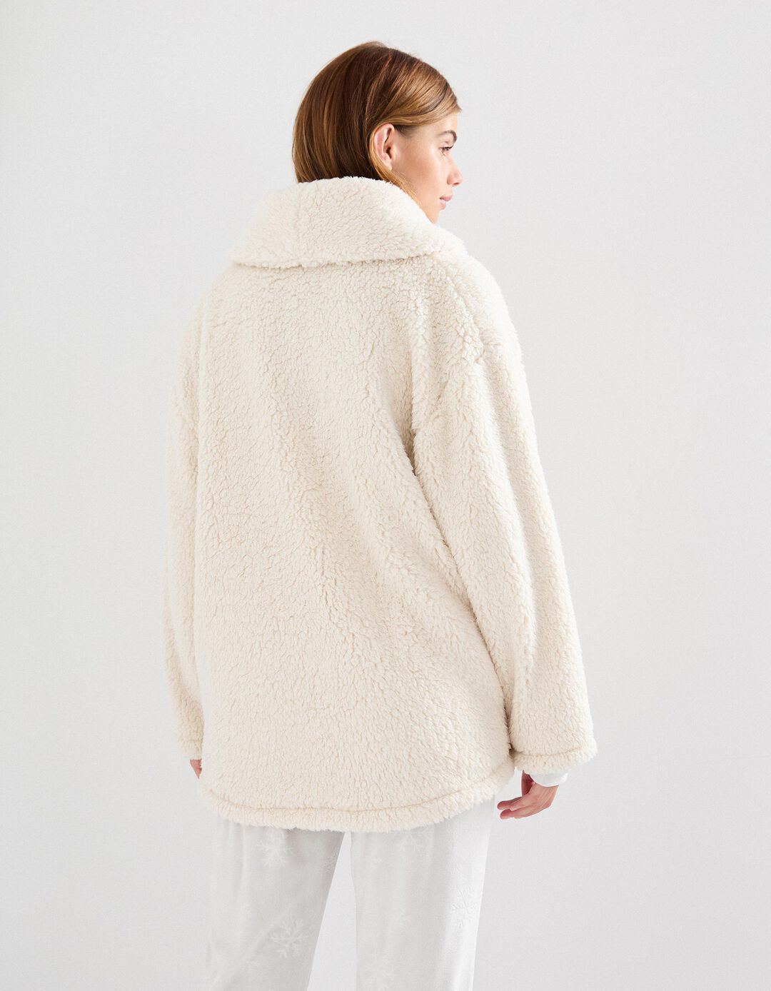 Casaco Sherpa, Mulher, Cru