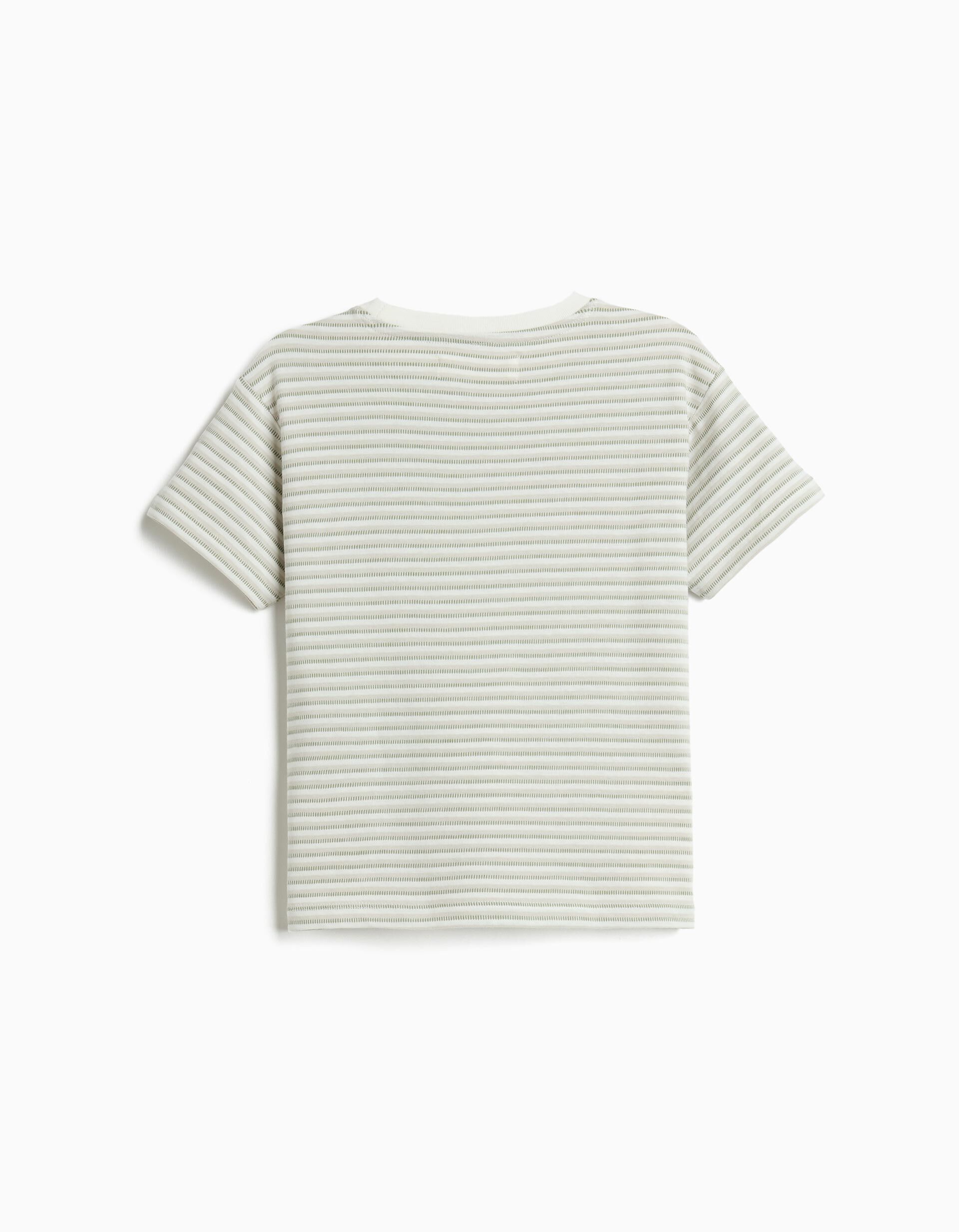 Comprar Online T-shirt &agrave;s Riscas, Menino, Verde Escuro
